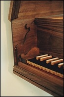 Detail of keyboard, harpsichord after Mietke